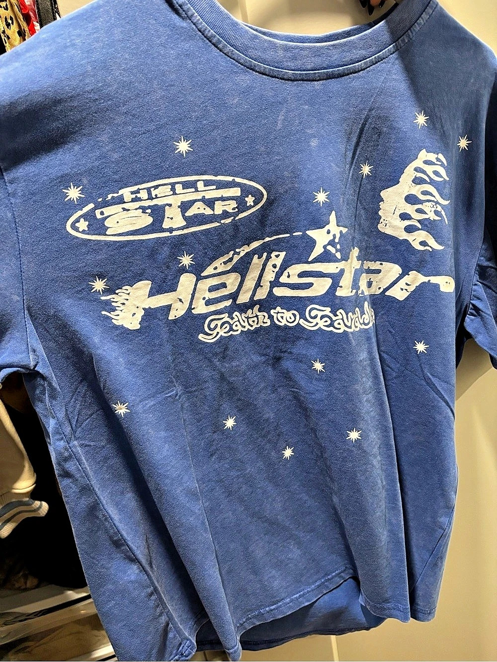 Hellstar Graphic Short Sleeve Tee in Blue
